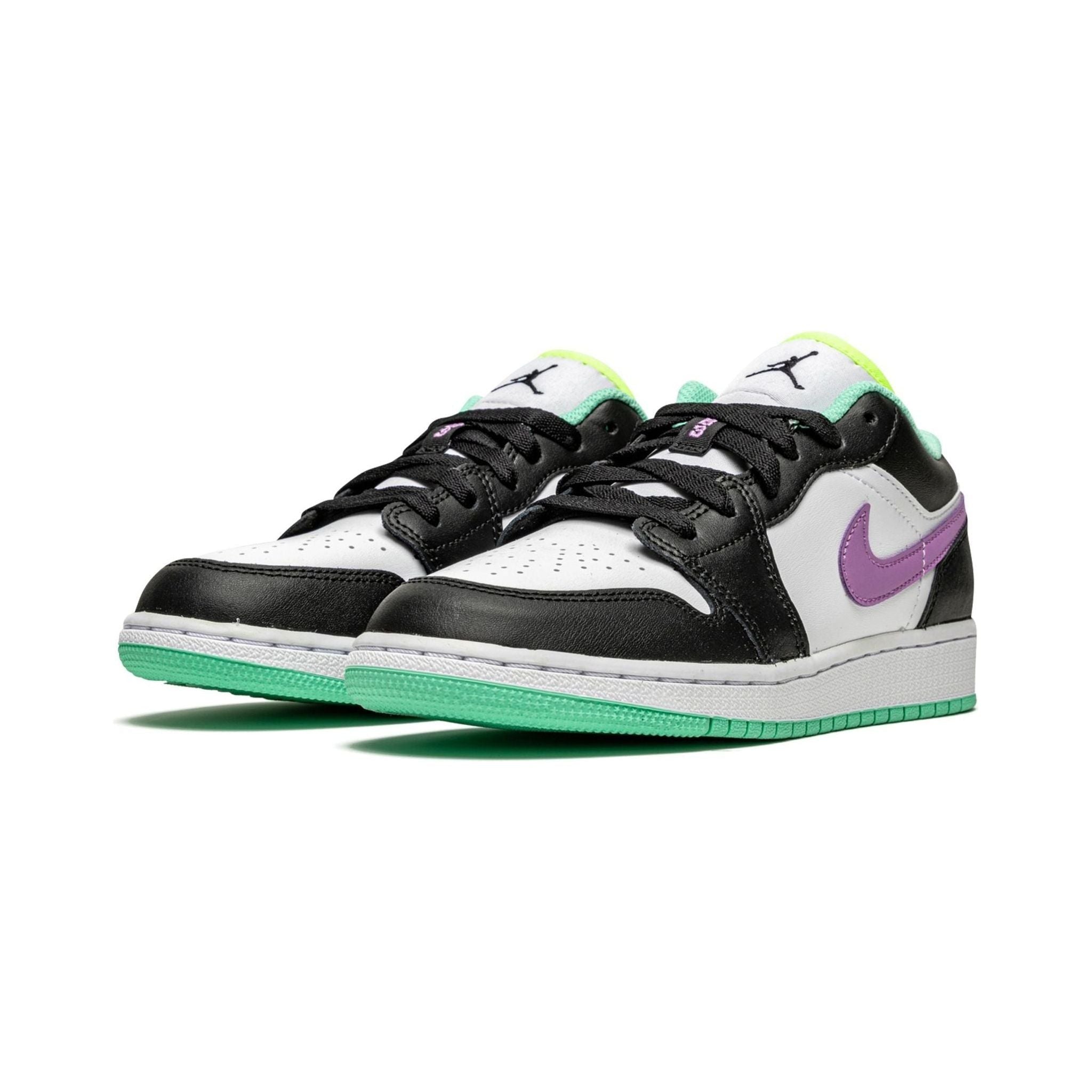 Jordan 1 Low Green Glow Violet Shock (GS)