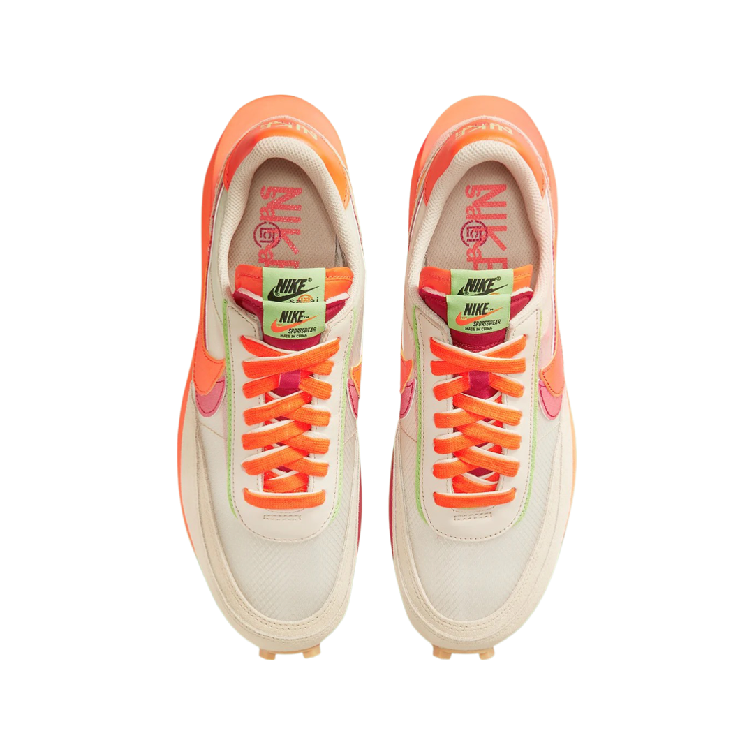 Nike LD Waffle x Sacai “CLOT Kiss of Death Net Orange Blaze”