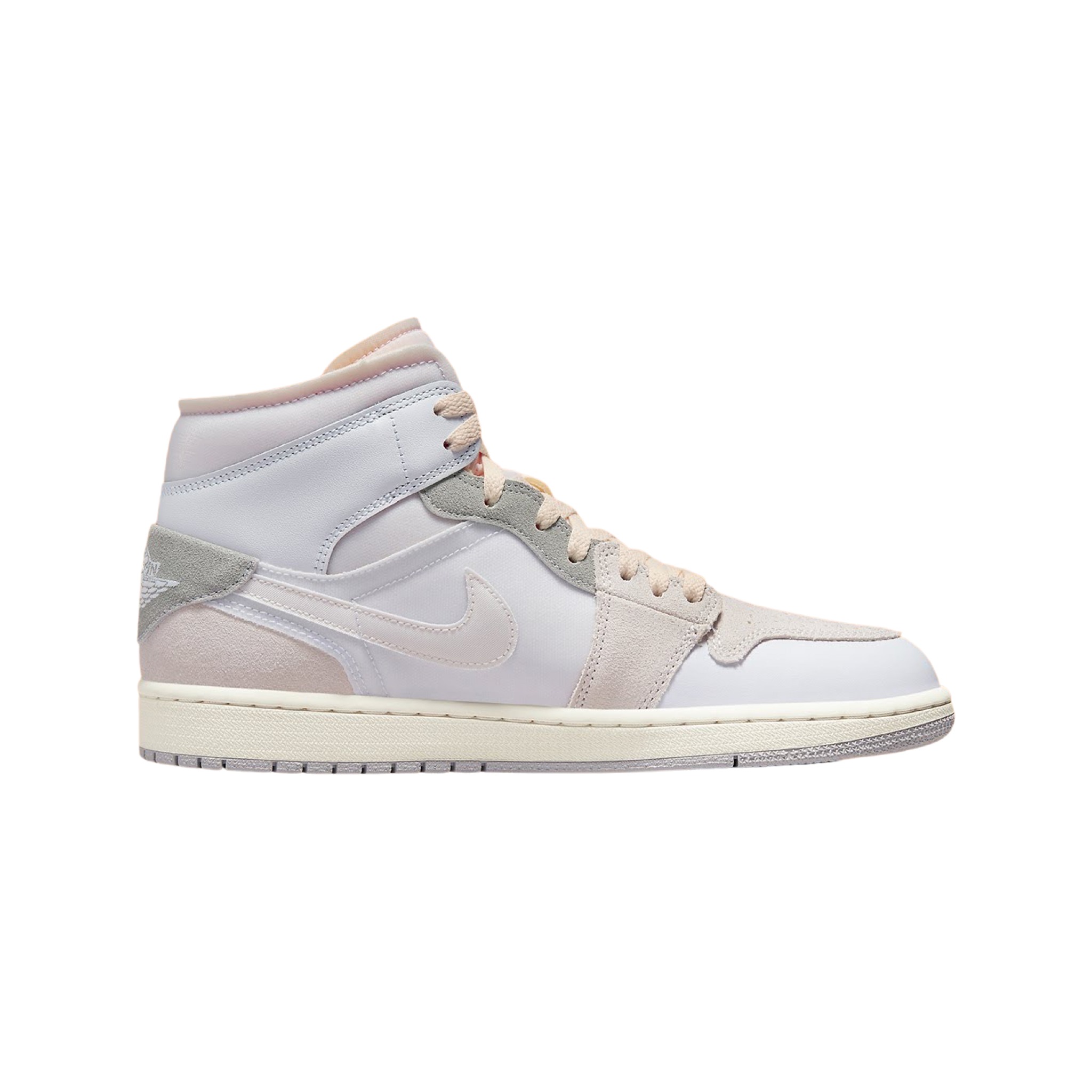 Jordan 1 Mid “Craft Inside Out White Grey”
