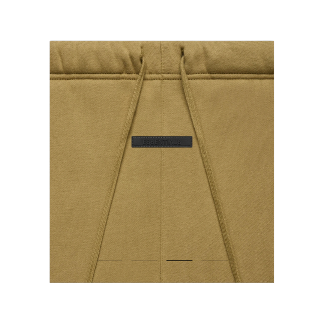 Fear of God Essentials Sweatpant in Amber colorway (front detail)