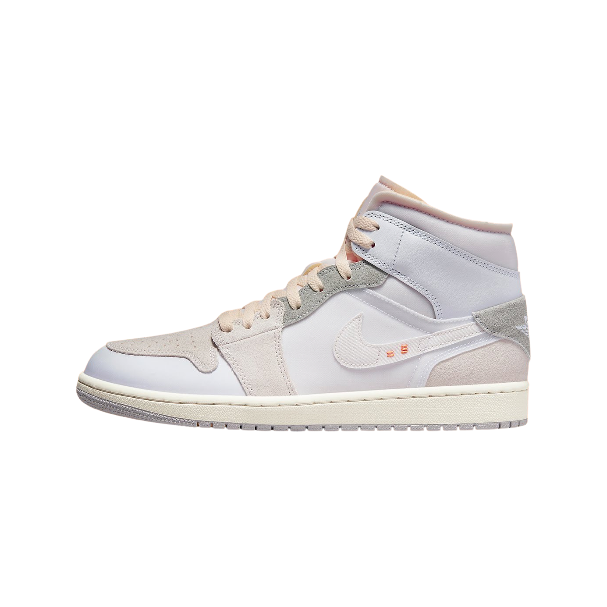 Jordan 1 Mid “Craft Inside Out White Grey”