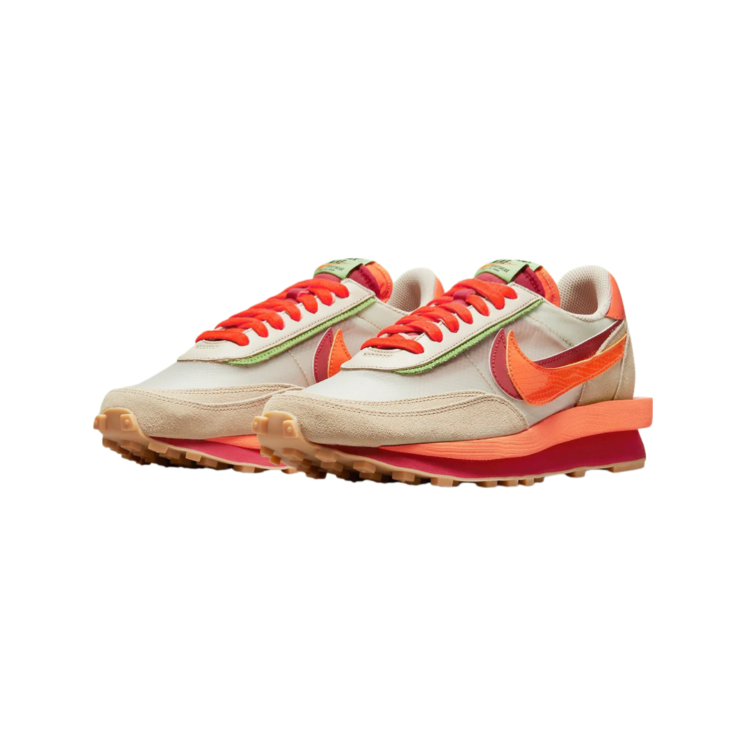 Nike LD Waffle x Sacai “CLOT Kiss of Death Net Orange Blaze”