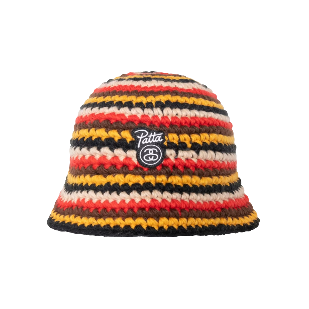 Stussy x Patta Bucket Hat Striped Knit Multicolor