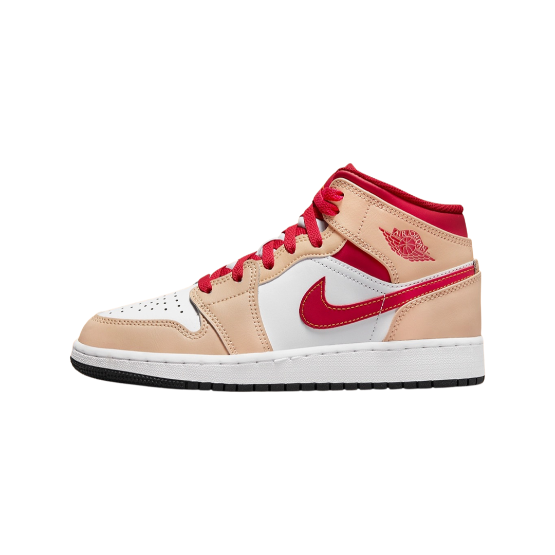 Jordan 1 Mid  "Beige Red"